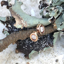 Channel Set Oval Rose Gold Diamond Studs