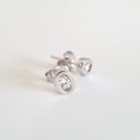 Channel Set Oval White Gold Diamond Earrings