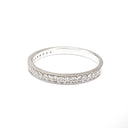 Prong Set White Diamond Half Eternity Ring