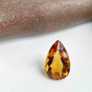 Citrine - Cognac Pear Cut - 5.23ct