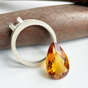 Citrine - Cognac Pear Cut - 5.23ct