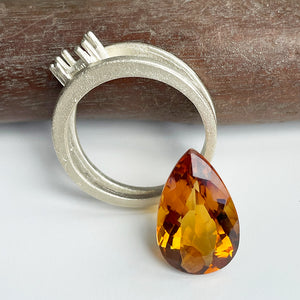 Citrine - Cognac Pear Cut - 5.23ct