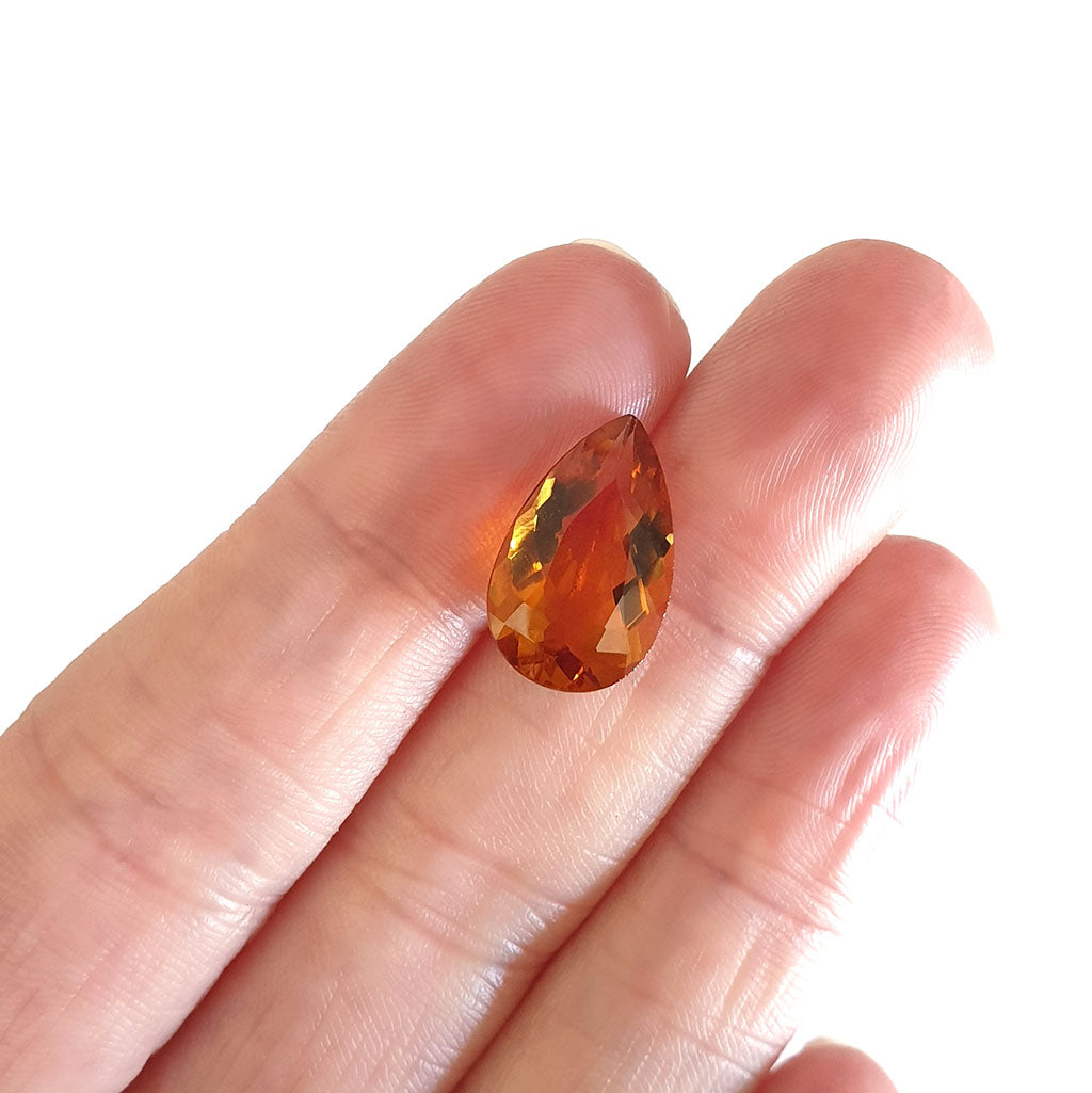 Citrine - Cognac Pear Cut - 5.23ct