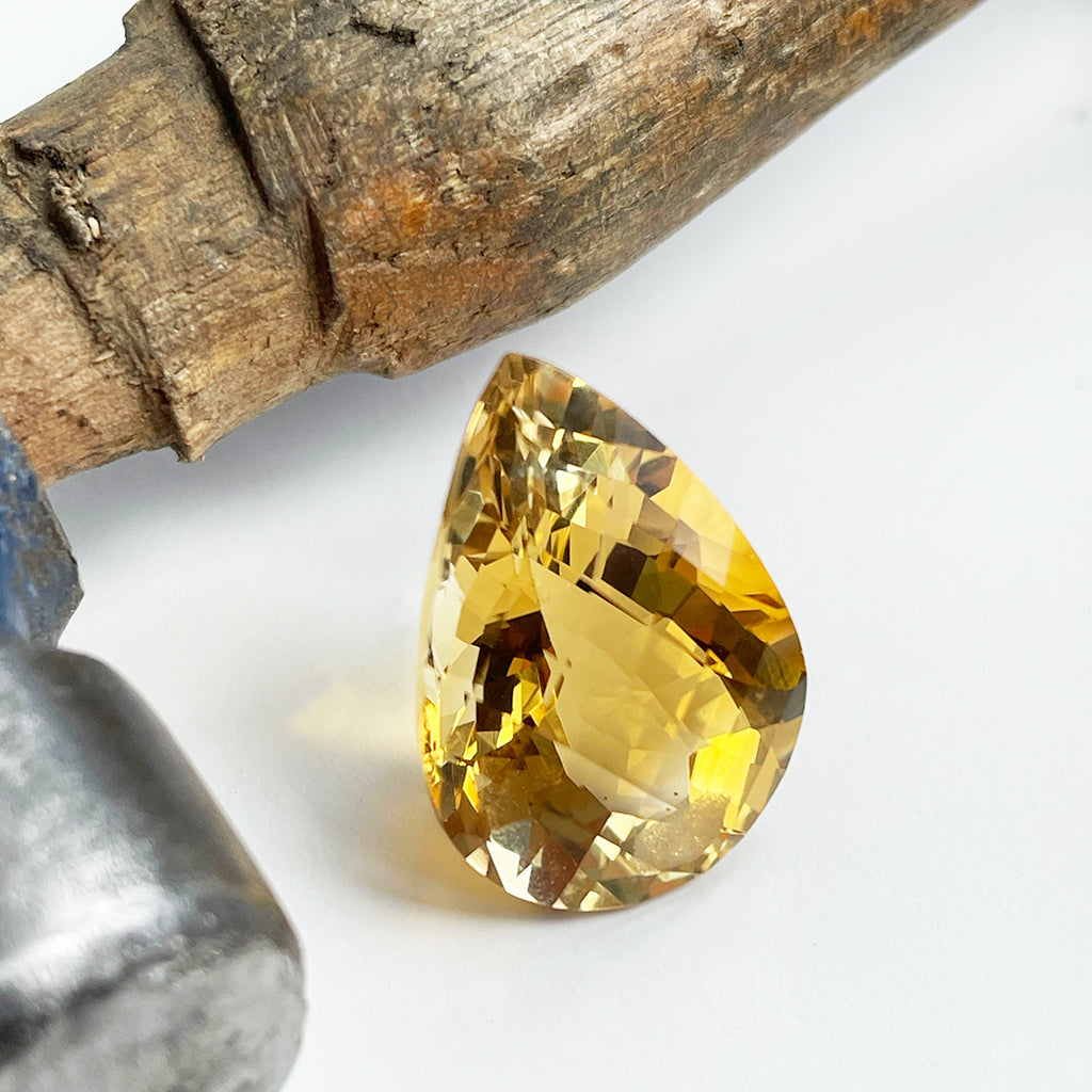 Citrine - Yellow Pear Cut - 19.03ct