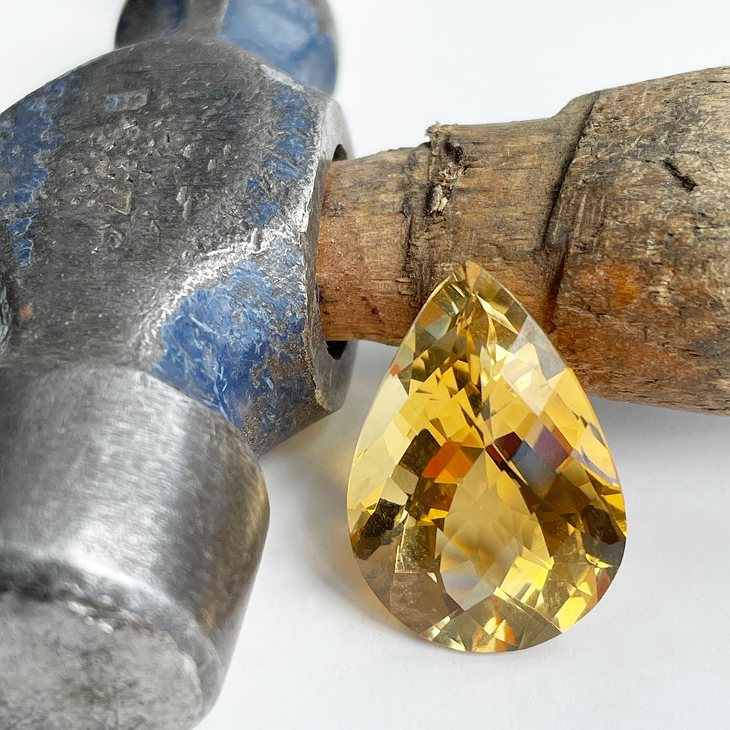 Citrine - Yellow Pear Cut - 19.03ct