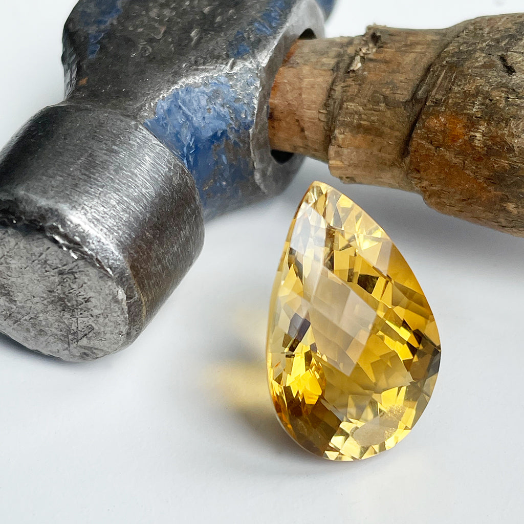 Citrine - Yellow Pear Cut - 19.03ct