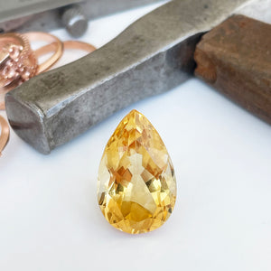 Citrine - Yellow Pear Cut - 21.25ct