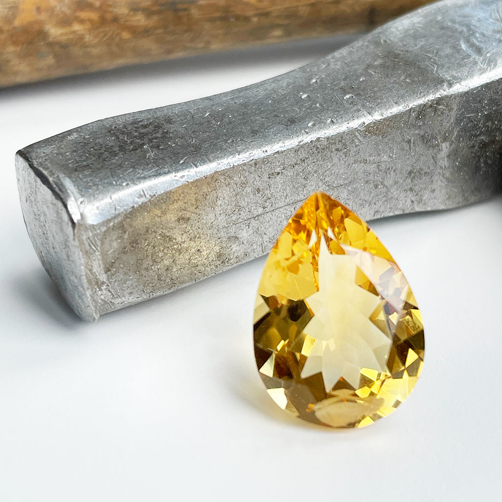 Citrine - Yellow Pear Cut - 8.72ct