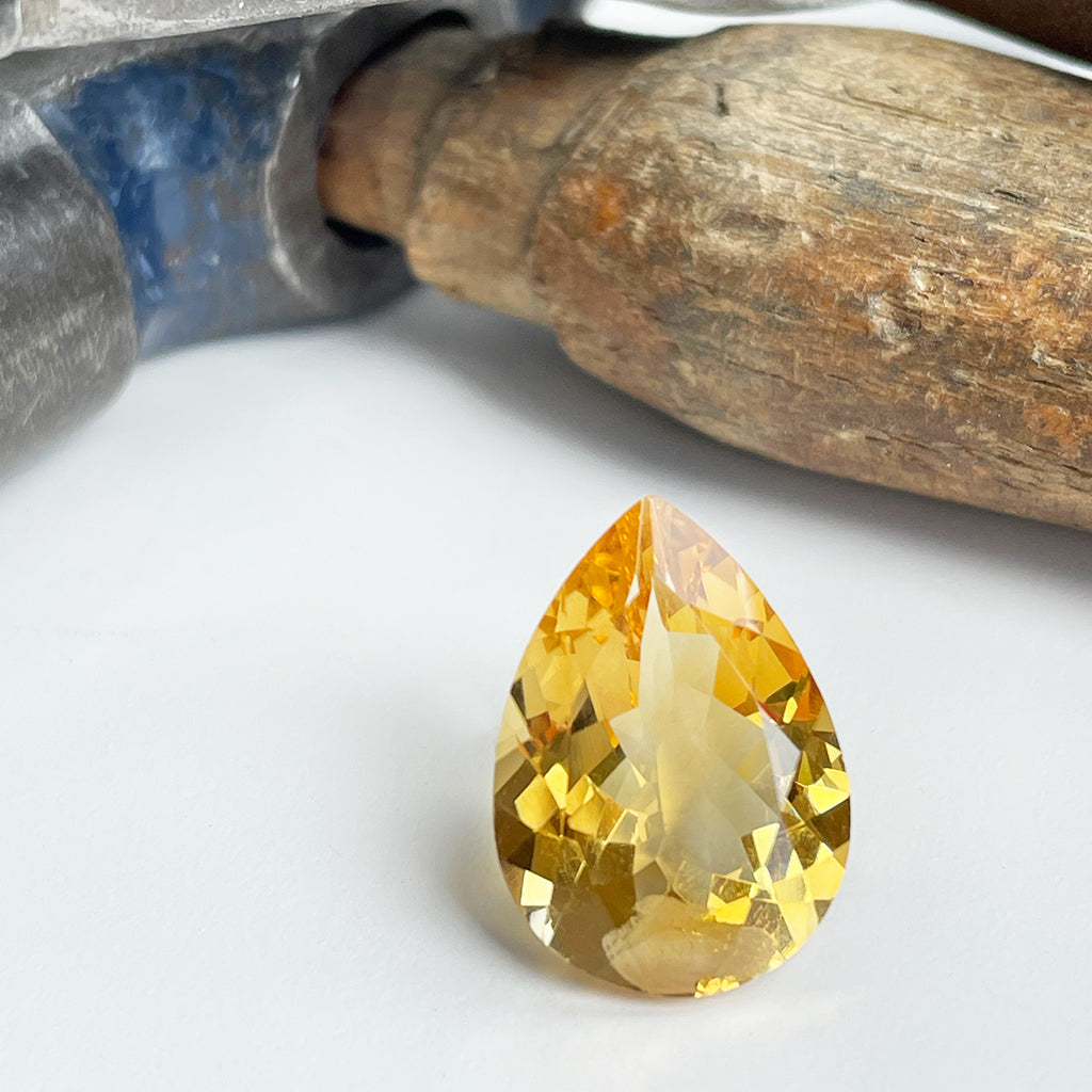 Citrine - Yellow Pear Cut - 8.72ct