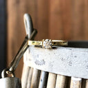 Classic 4 Claw Round Cut Diamond Ring With Low Profile Open Gallery