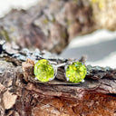 Classic Four Claw Peridot Stud Earrings