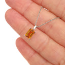 Classic Petite Octagonal Citrine Pendant