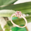 Classic Round Cut Solitaire Morganite Four Claw Ring