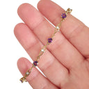 Contemporary Amethyst And Diamond Yellow Gold Bracelet
