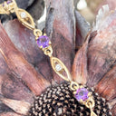 Contemporary Amethyst And Diamond Yellow Gold Bracelet
