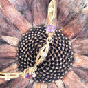 Contemporary Amethyst And Diamond Yellow Gold Bracelet