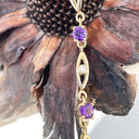Contemporary Amethyst And Diamond Yellow Gold Bracelet