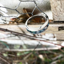 Contemporary London Blue Half Eternity Ring 