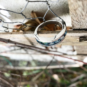 Contemporary London Blue Half Eternity Ring 