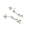 Contemporary Love Strikes Diamond Drop Earrings