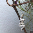 Contemporary Winding Diamond Pendant 