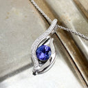 Curvaceous Tanzanite and Diamond Pendant