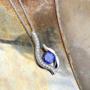 Curvaceous Tanzanite and Diamond Pendant