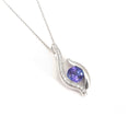Curvaceous Tanzanite and Diamond Pendant