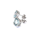 Cushion Cut Aquamarine Studs