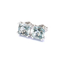 Cushion Cut Aquamarine Studs