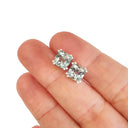 Cushion Cut Aquamarine Studs