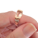 Cushion Cut Morganite, Diamond and Rose Gold Ring