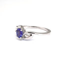 Decorative White Gold Tanzanite and Diamond Ring