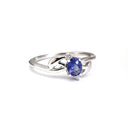 Decorative White Gold Tanzanite and Diamond Ring