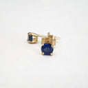 Deep Blue Sapphire 14ct Yellow Gold Studs