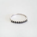 Delicate Black Diamond Stacking Ring