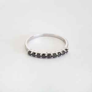 Delicate Black Diamond Stacking Ring