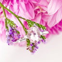 Delicate Oval Pink Morganite and Diamond Accent Ring
