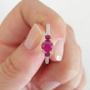 Delicate Trilogy Ruby and Diamond ring