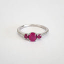 Delicate Trilogy Ruby and Diamond ring