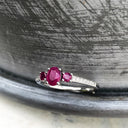 Delicate Trilogy Ruby and Diamond ring