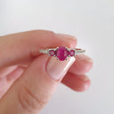 Delicate Trilogy Ruby and Diamond ring