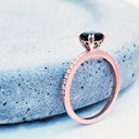 Delicious Double Claw Green Tourmaline and Diamond Band Ring