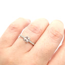 Delicious Double Claw Light Pink Morganite and Diamond Band Ring