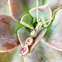 Delightful All The Pinks Pendant Yellow Gold Pendant