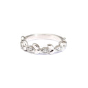 Diamond Leaf White Gold Ring