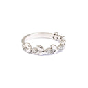 Diamond Leaf White Gold Ring