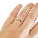 Diamond Leaf White Gold Ring