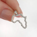 Diamond Studded Africa White Gold Pendant