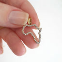 Diamond Studded Africa Yellow Gold Pendant